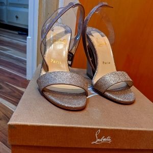 Christian Louboutin lavitalo 100 rose gold wedhe